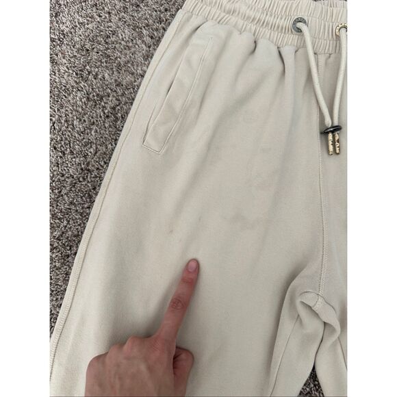 Youngla 228 Cloud Joggers For Mens Small Beige Off White Sweatpants Cuffed Soft - Picture 7 of 13